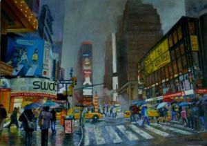 Voir le détail de cette oeuvre: Pluie à Time Square